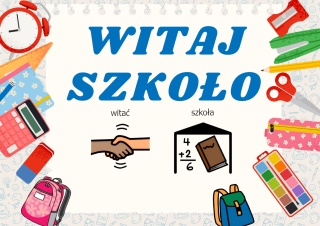 Ogromny plakat "Witaj szkoło"