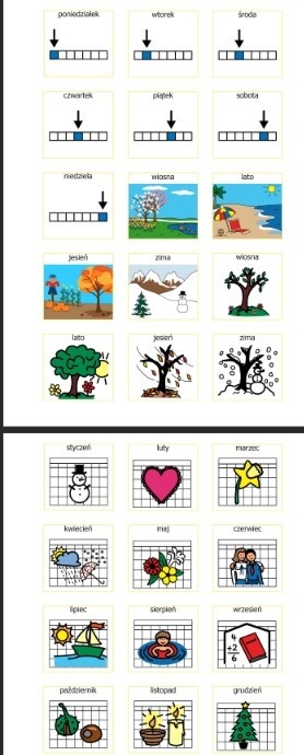 Tablice zajęcia poranne A3 + symbole PCS plik .pdf do samodzielnego wydruku